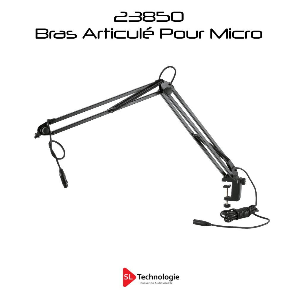 Support de micro pliable Bras réglable stable et robuste pour la station de  studio de podcasting de jeu 