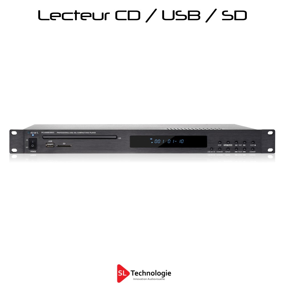 Lecteur Multi-sources CD/USB/SD Apart PC1000RMKII