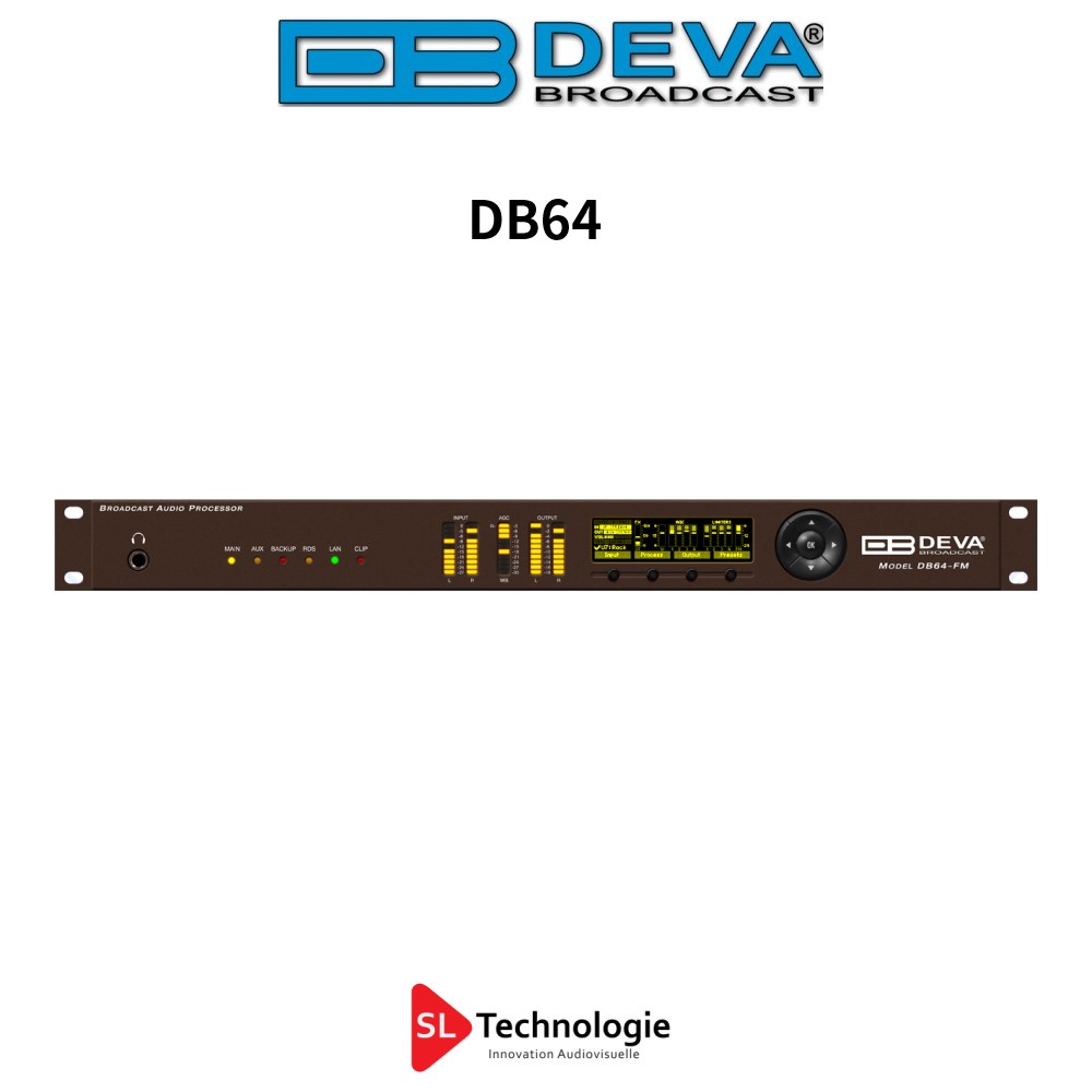 DB64 DEVA Traitement FM 4 Bandes + Codeur RDS + Absence de modulation