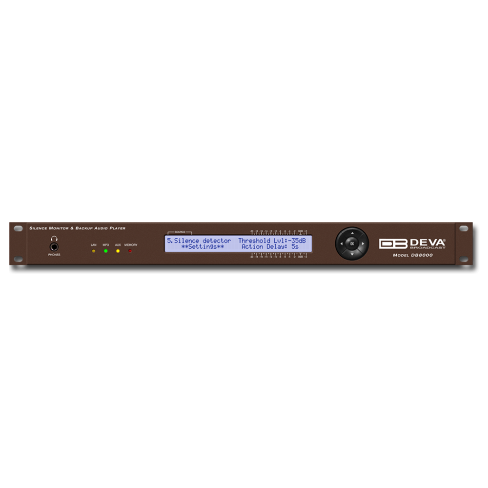 DB8000 DEVA Détecteur d’absence de modulation avec lecteur audio interne