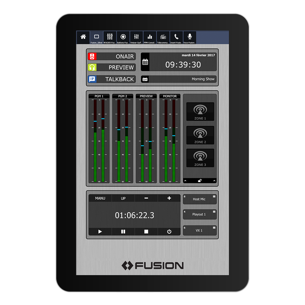 IP Tablet Power Station Application de radio virtuelle Axia