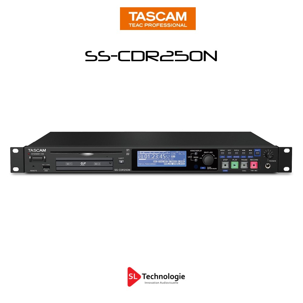 SS-CDR250N TASCAM Enregistreur audio réseau sur carte mémoire/CD