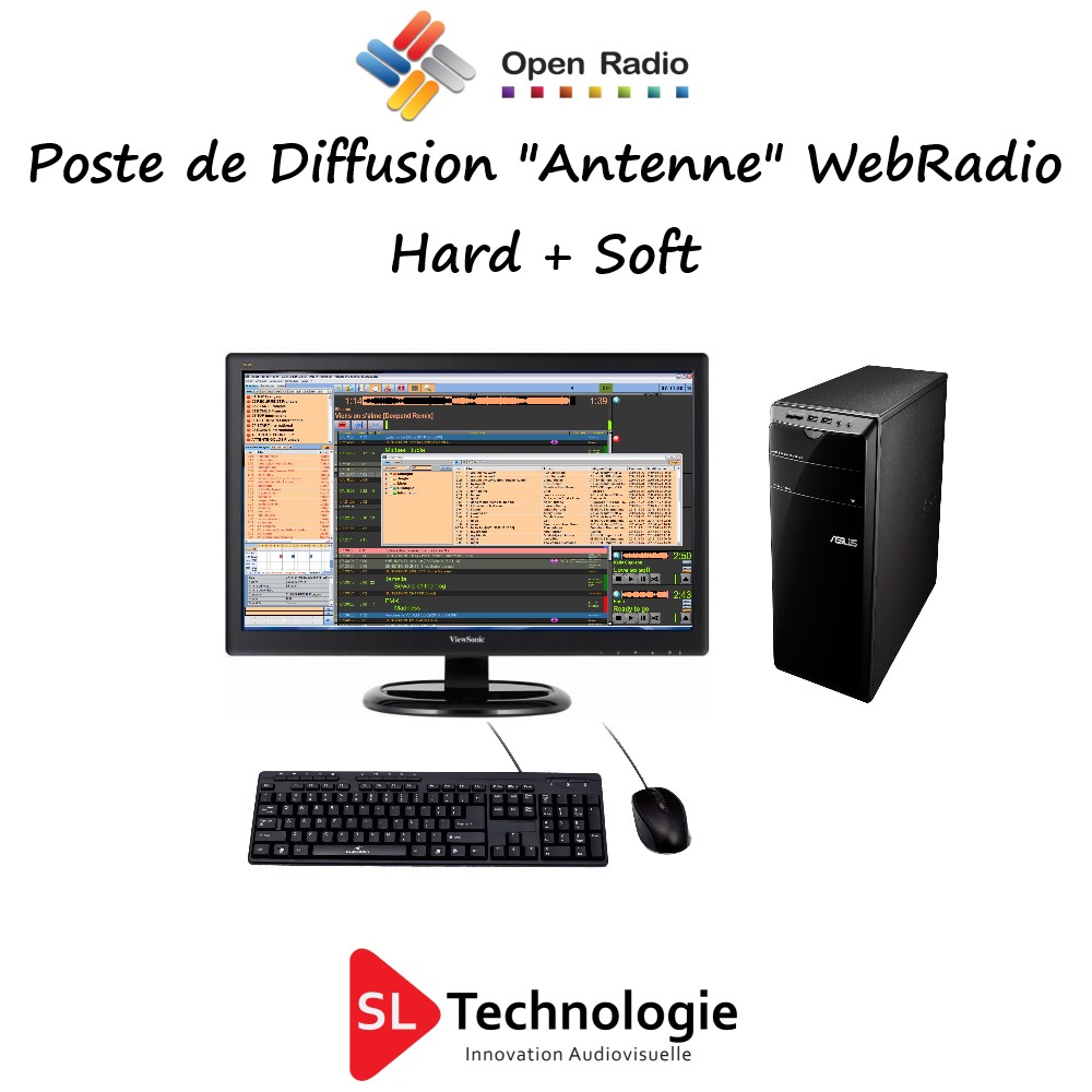 Poste de Diffusion + Licence Logicielle Pro Open Radio Station de Radio Web Radio