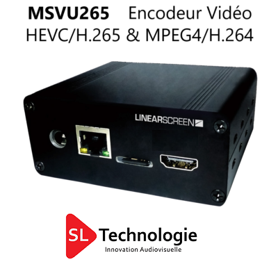 MSVU265 SDI Encodeur Vidéo HEVC/H.265 & MPEG4/H.264 – Monoflux