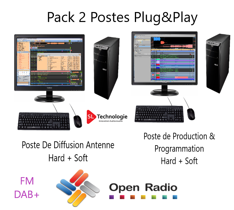 Pack Automation De Diffusion Open Radio 2 Postes Version Pro FM