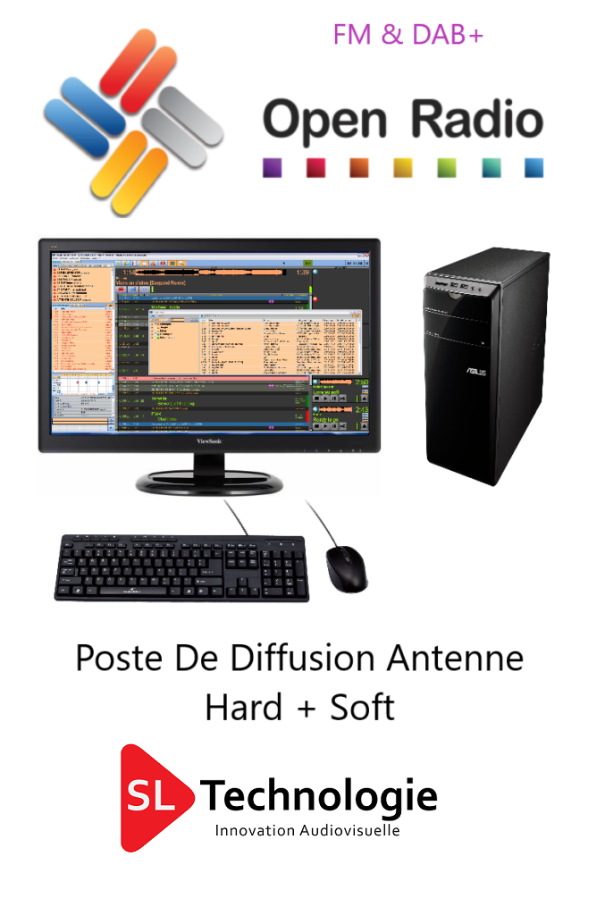 Open Radio Pack Poste de Diffusion + Licence Logicielle Pro FM Station de Radio FM & DAB+