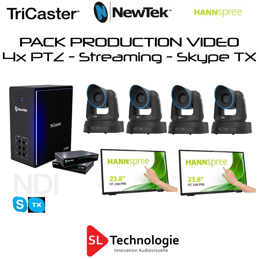 Pack TC Mini 4K + 4 PTZ-2 NewTek