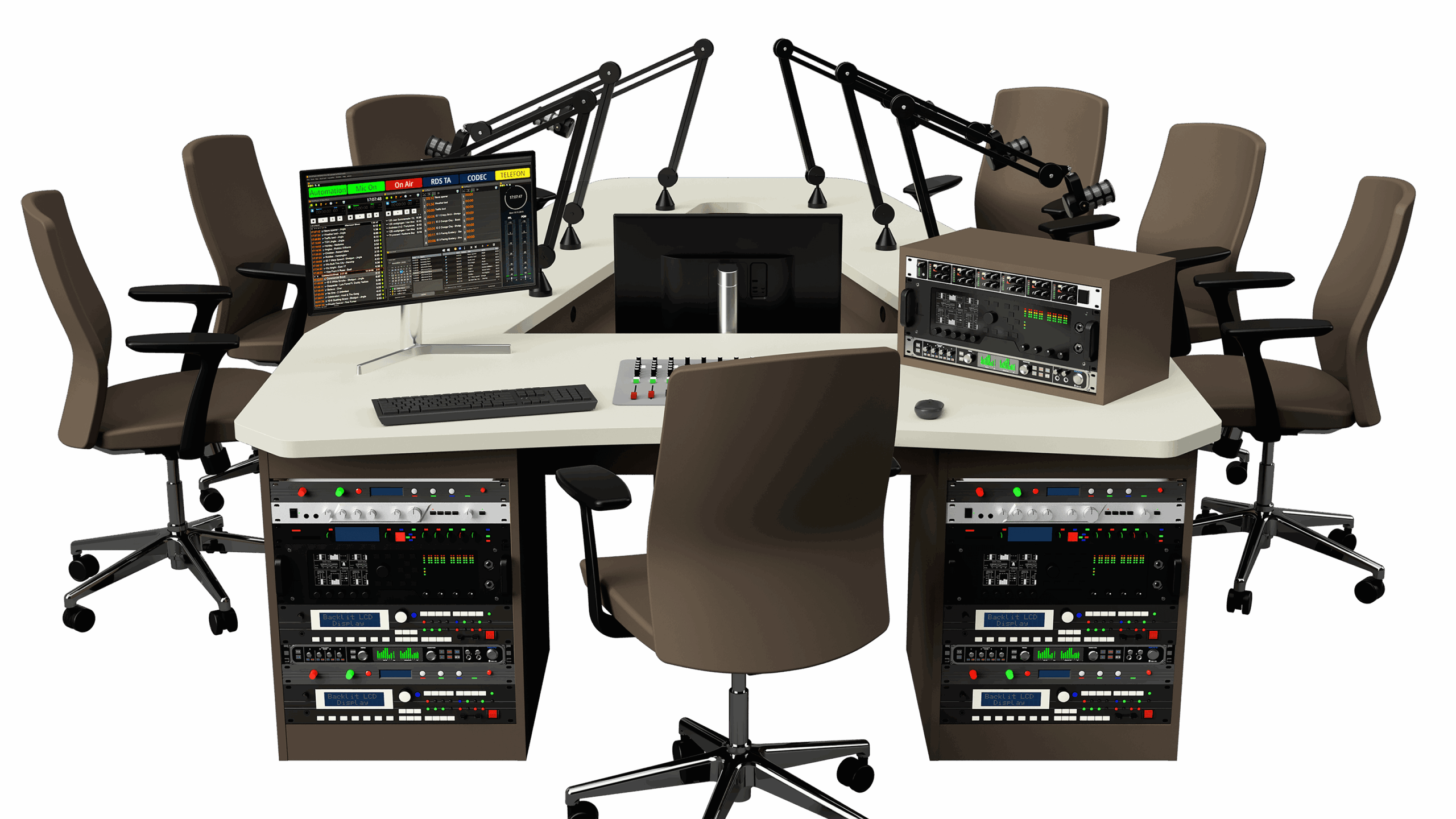 Top Desk XL Mobilier Radio - Vidéo - 7 Personnes – Image 5