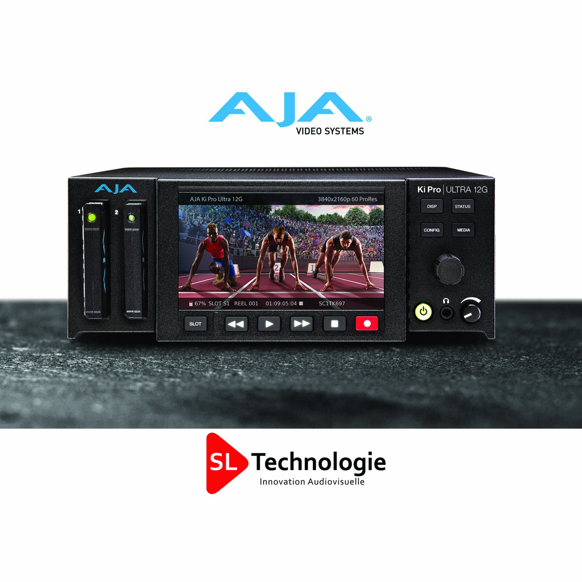 Ki Pro Ultra 12G – Enregistreur et lecteur 12G-SDI 4K / UHD / HD Enregistreur HD multicanal  – AJA