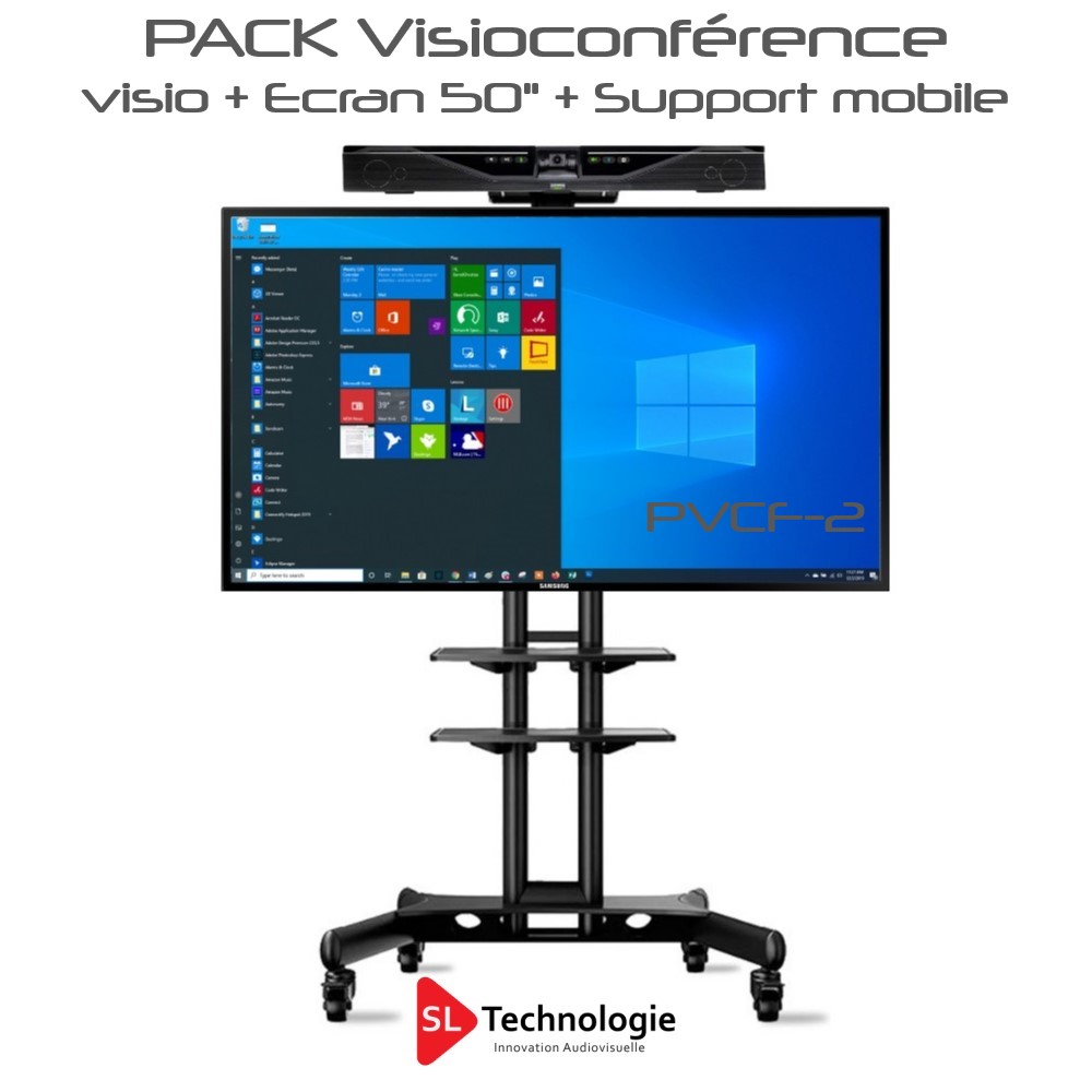 Pack Visioconférence 50″ mobile