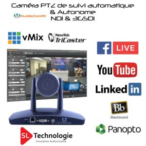 Lire la suite à propos de l’article Caméra de suivi automatique HC20X HuddleCamHD