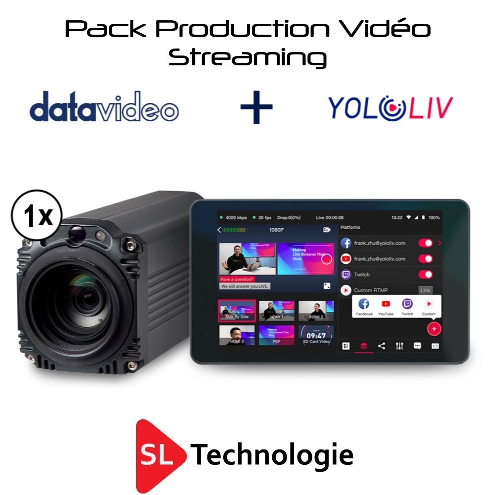 Pack Production Vidéo Streaming Yolo Liv YoloBox Pro 1x Cam