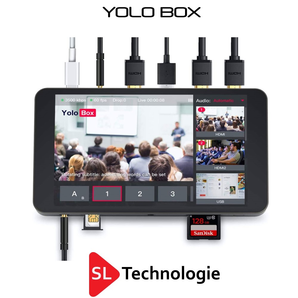 Yolo Liv – Yolo Box Mélangeur vidéo Multi Cams Tout Un Streaming