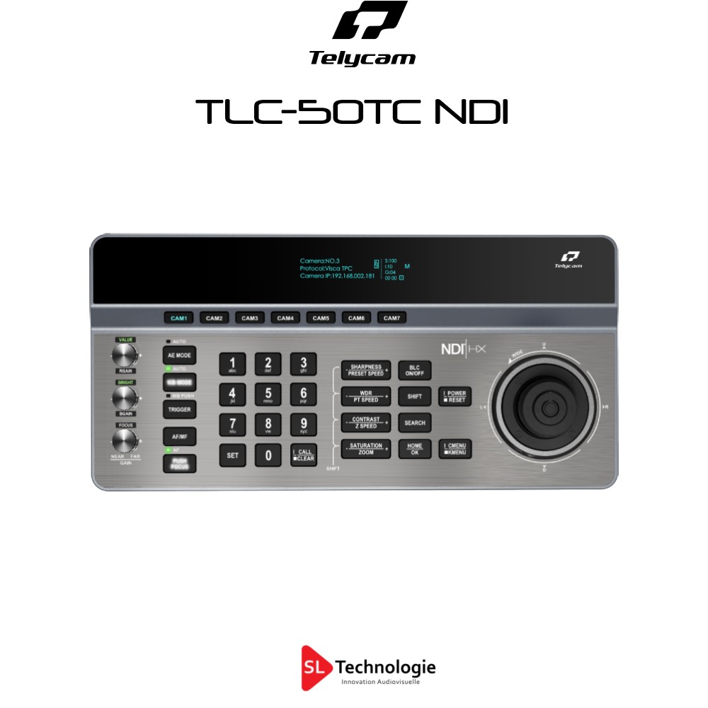 Contrôleur Caméra PTZ TLC-50TC NDI - TELYCAM