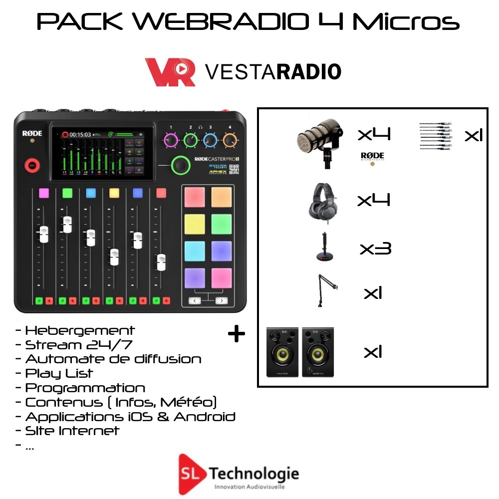 PACK WEBRADIO TOUT EN UN – Matériel + Diffusion –