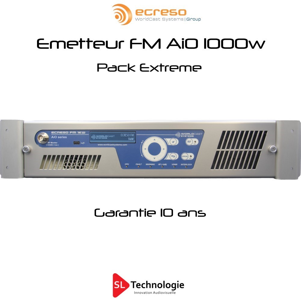 Emetteur FM AIO 1KW (1000W) Pack Extreme ECRESO
