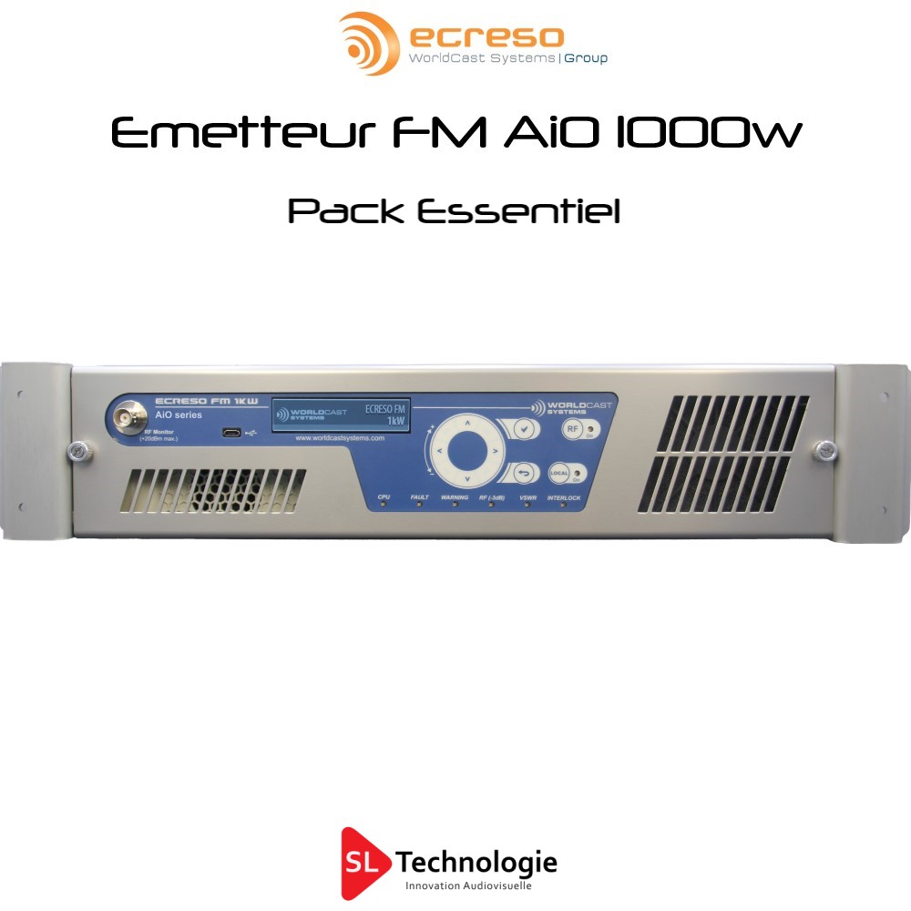 Emetteur FM AIO 1KW (1000W) Pack Essentiel ECRESO