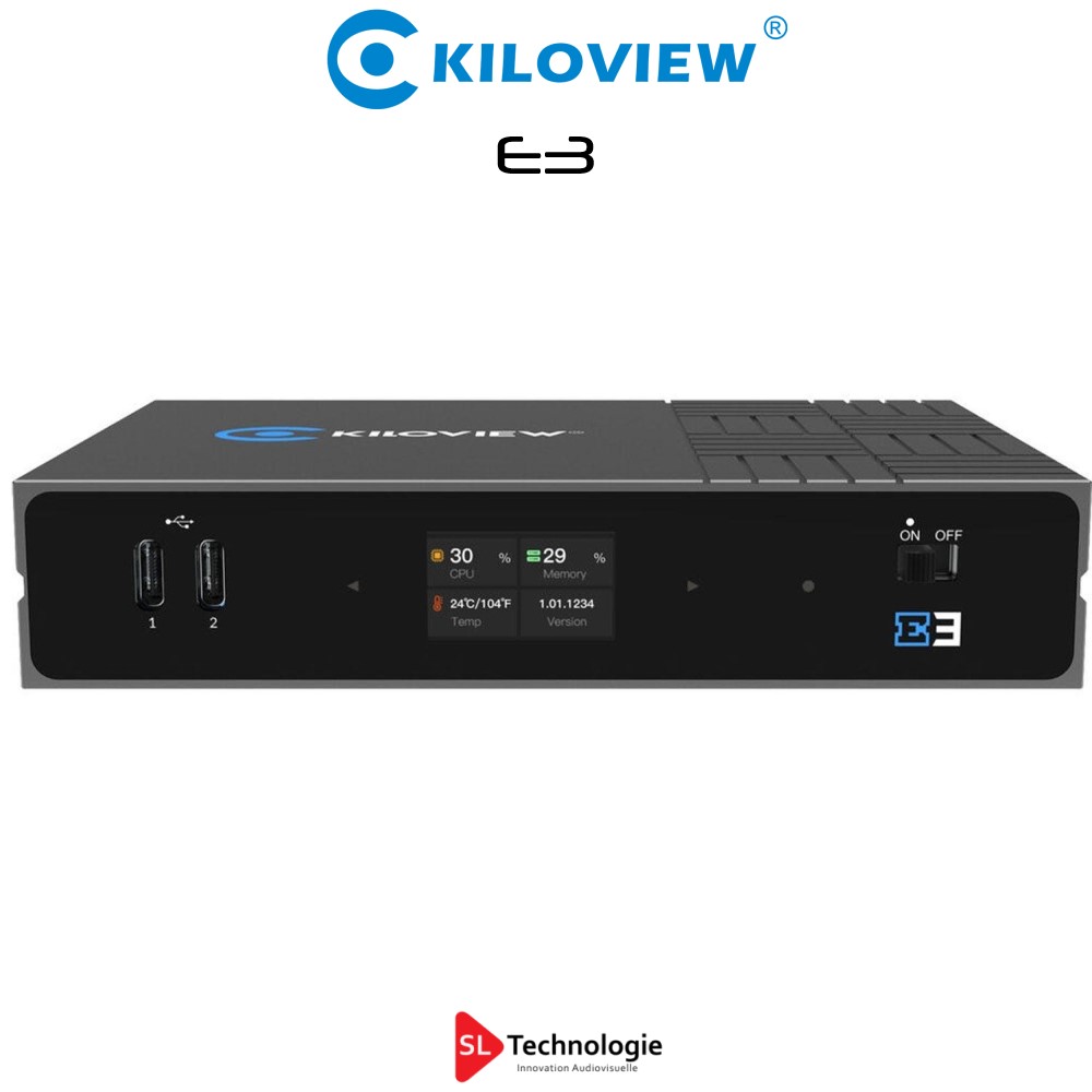 E3 Kiloview Encodeur vidéo double canal 4K HDMI et 3G-SDI HEVC