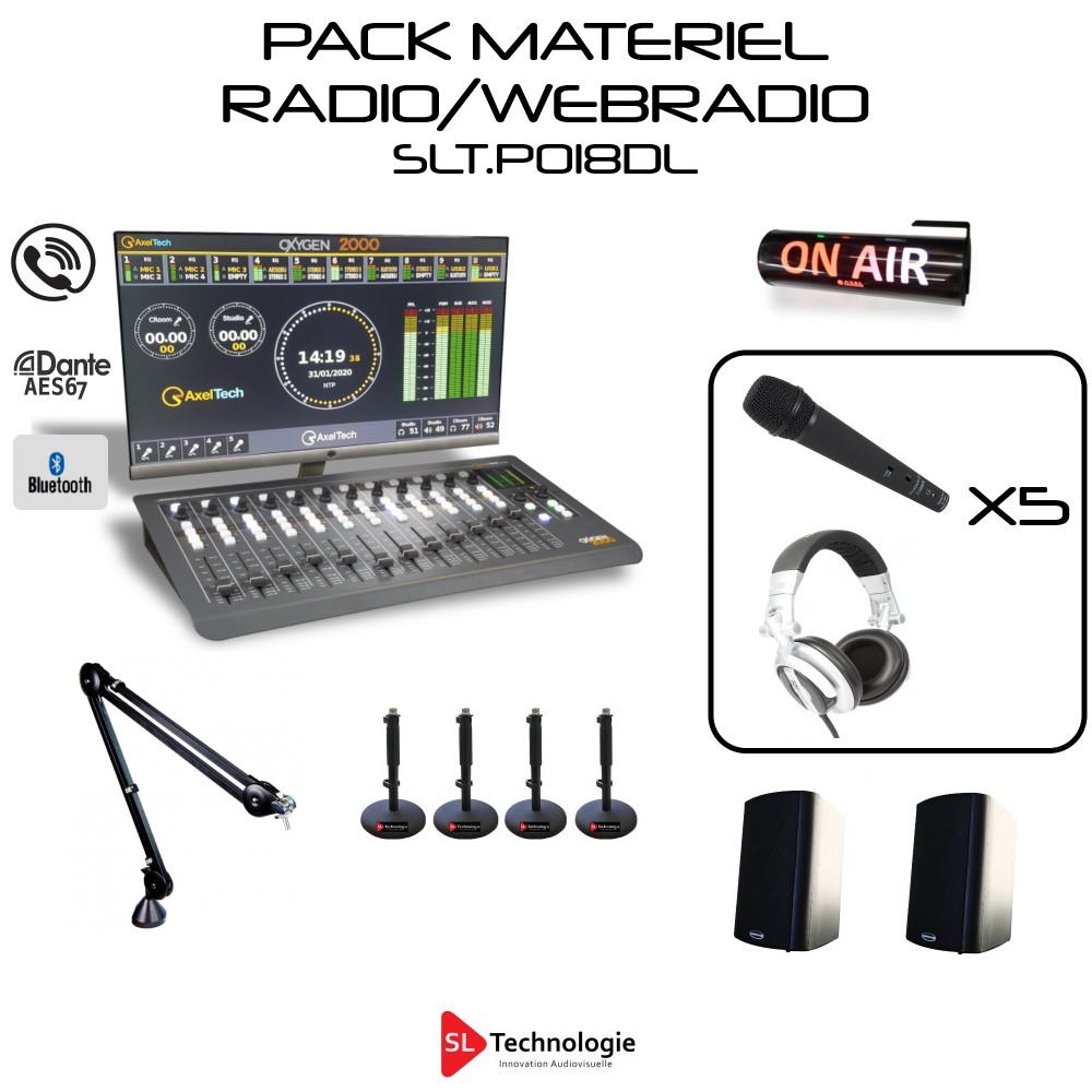 Pack Matériel pour Radio FM-DAB+ / WebRadio SLT.P018DL