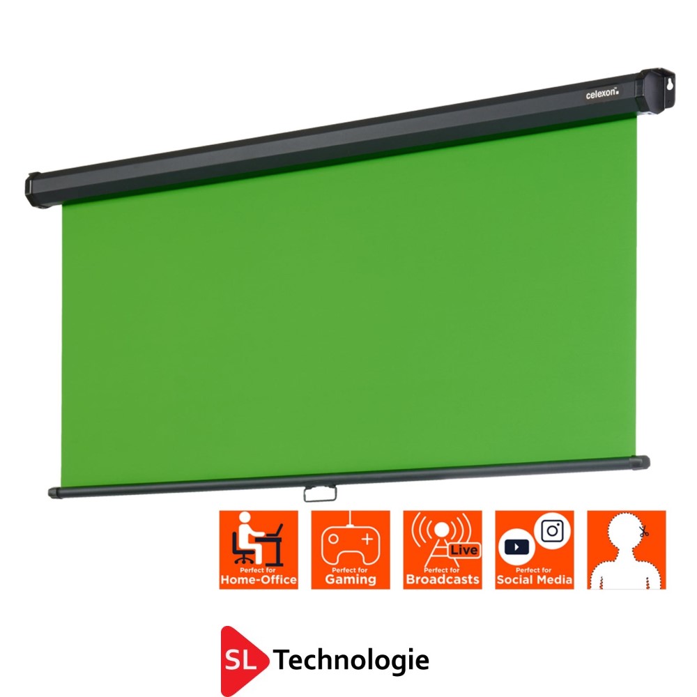 Écran à fond vert manuel Chroma Key 200 x 190 cm