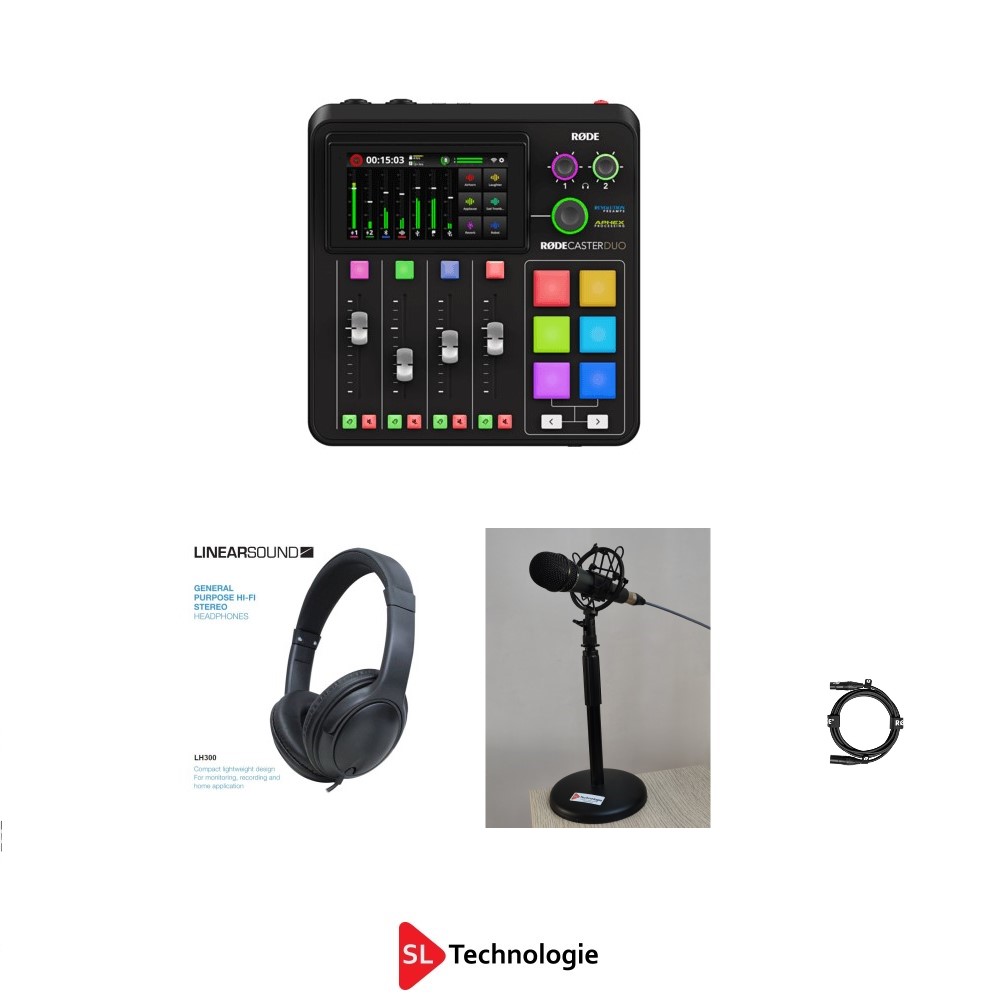 Pack Matériel Podcast-WebRadio-VT Rode CasterDuo Solo PRO