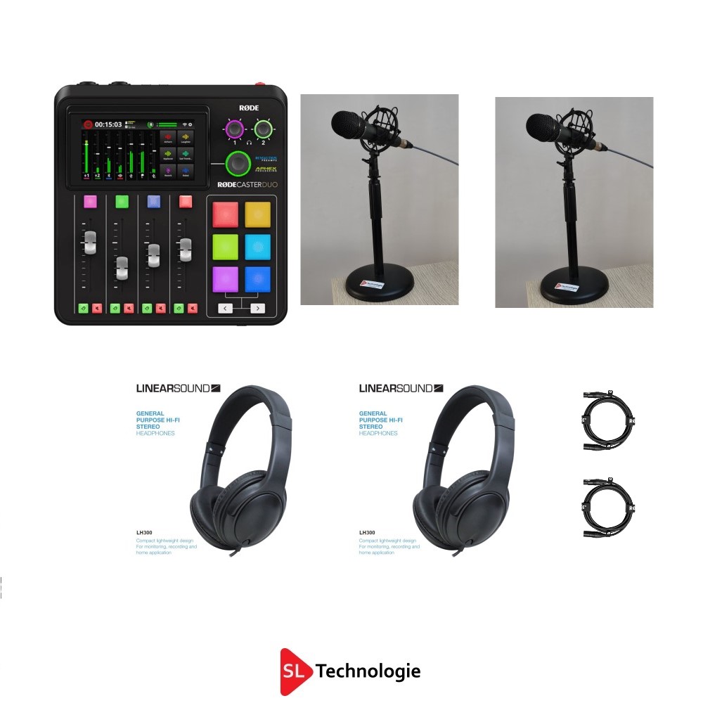 Pack Matériel Podcast-WebRadio-VT Rode CasterDuo Double PRO