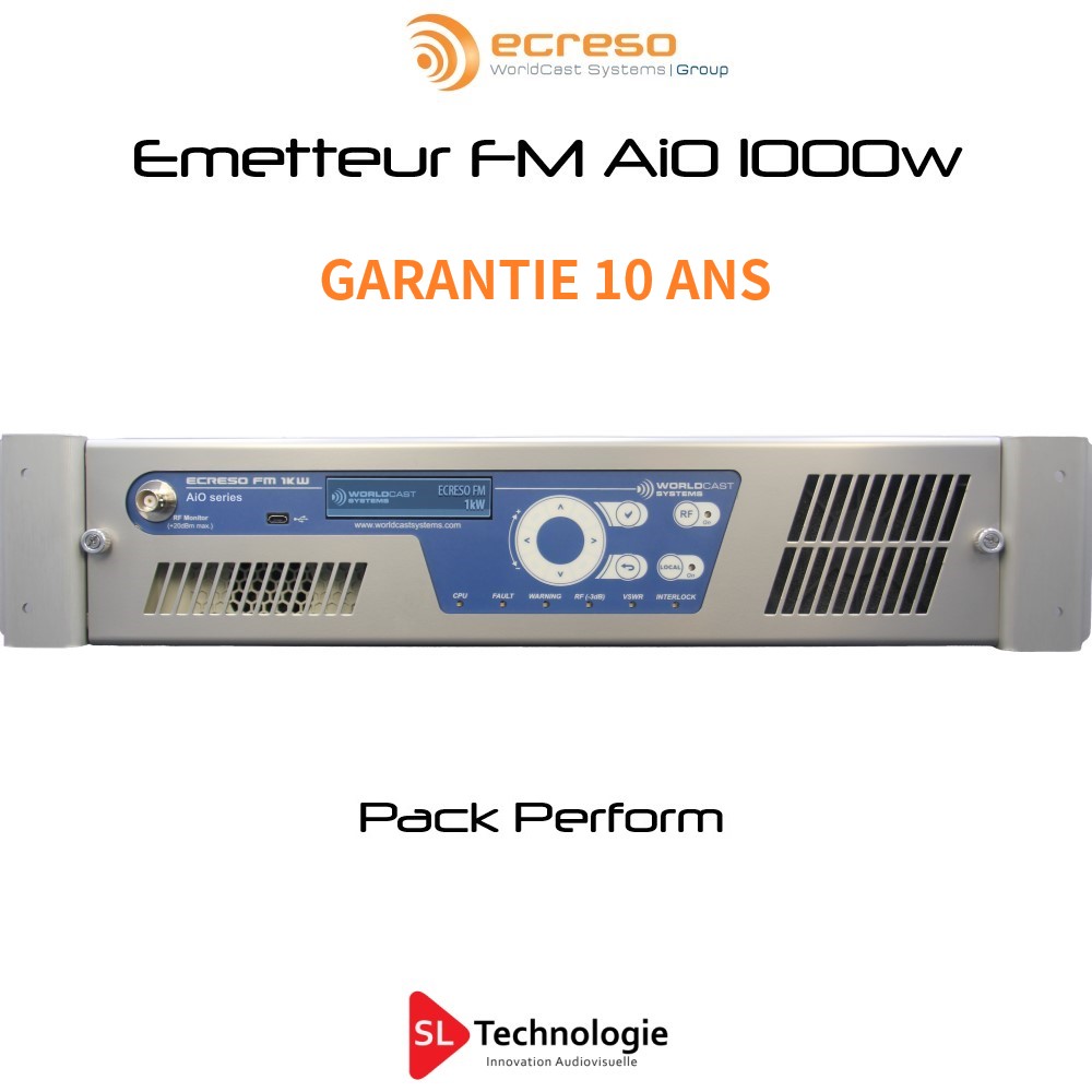 Emetteur FM AIO 1KW (1000W) Perform Garantie 10 Ans ECRESO